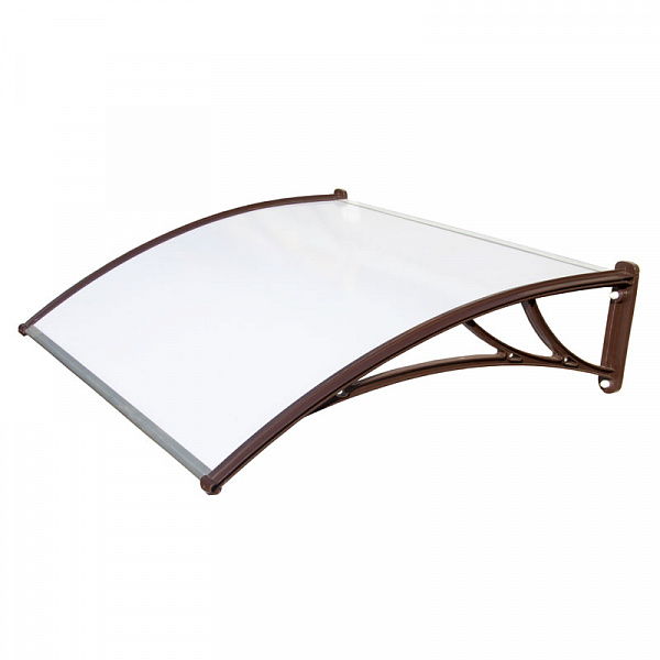 Козырек защитный 1500 молочный с коричневым кронштейном (КМ-ПС)